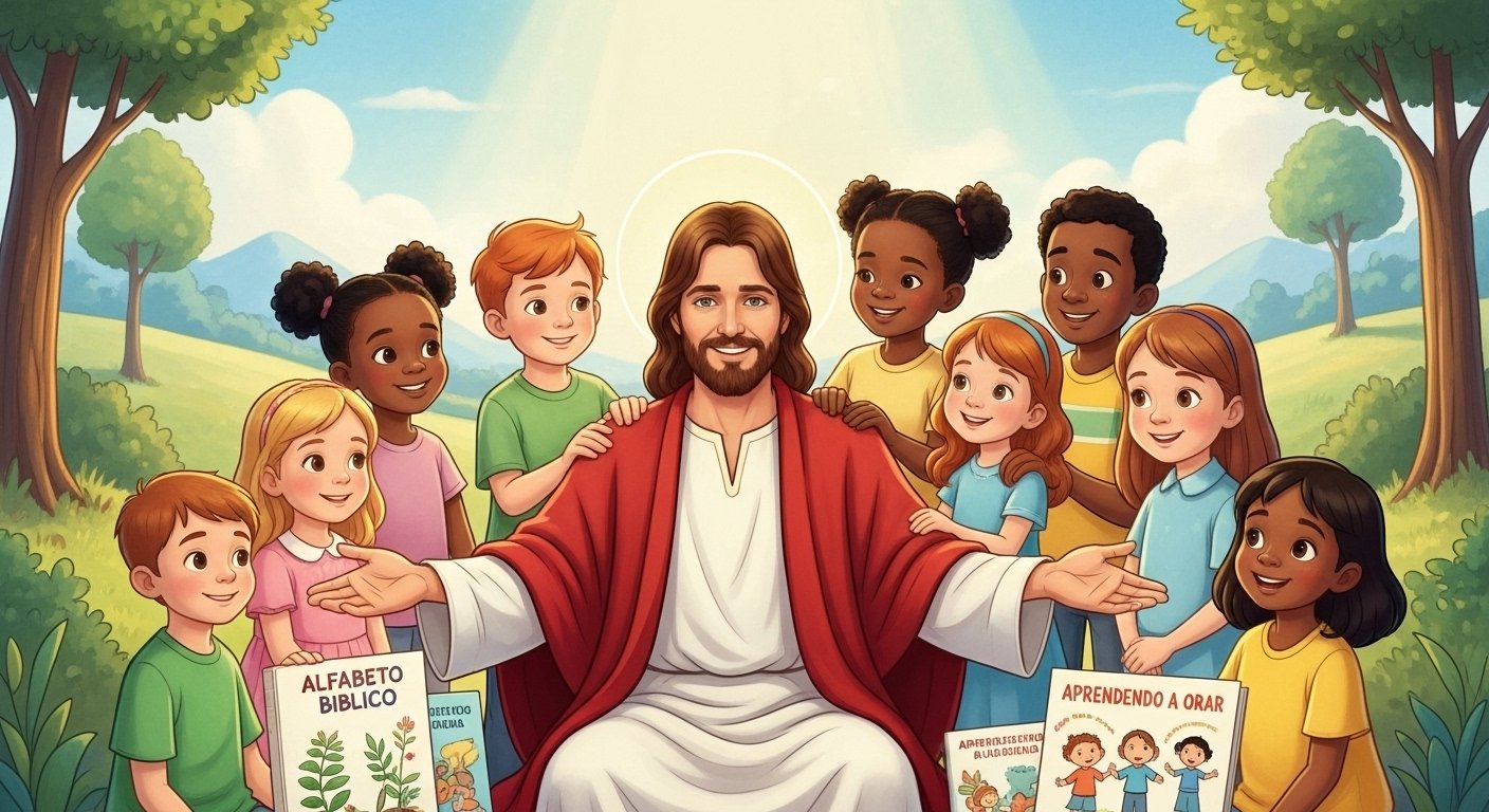 Jesus com as crianças - Jesus para Crianças